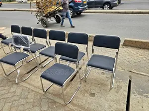 Modern Chrome-Frame Visitor Chair — Elegant Waiting Room Seating
