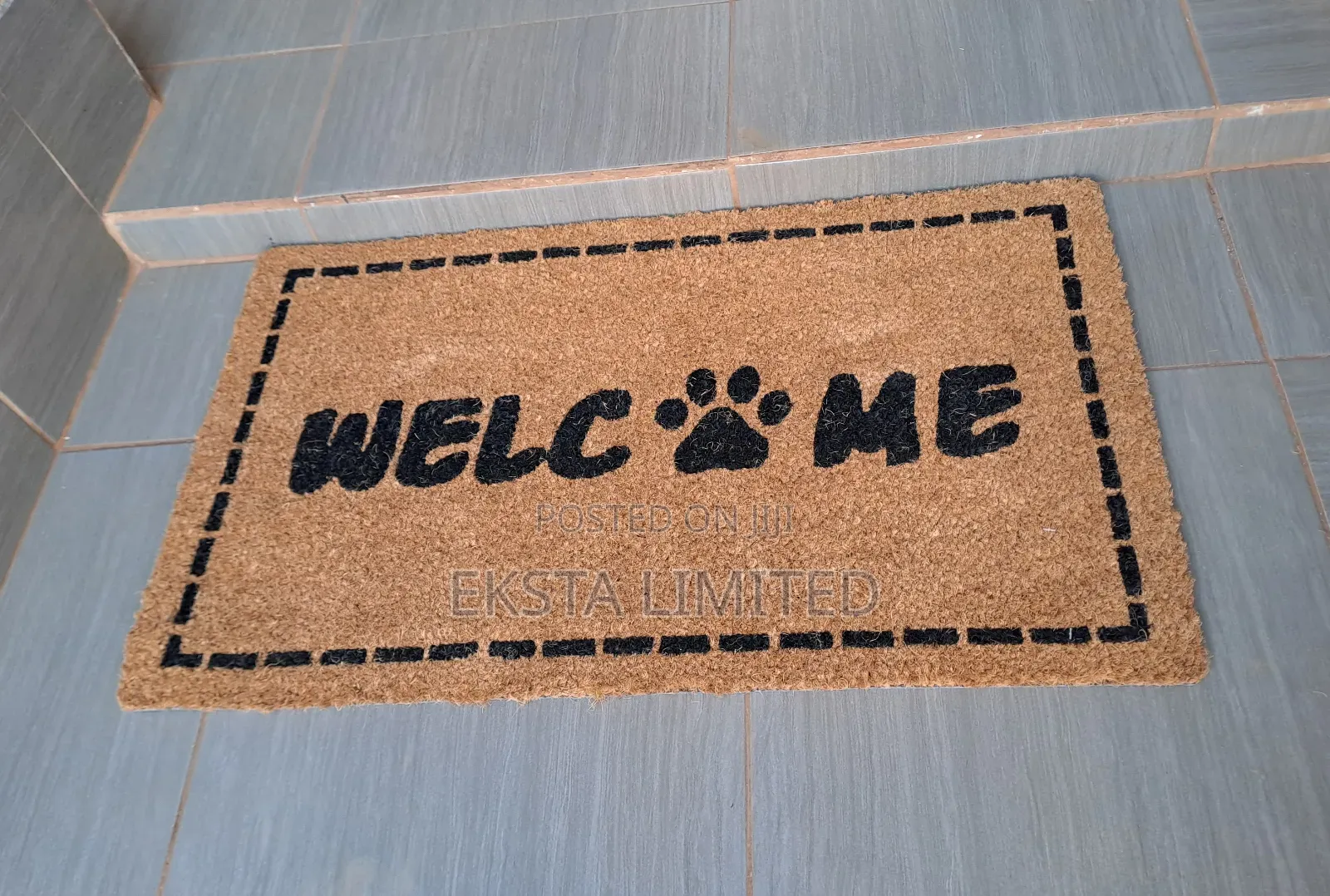 Printed PVC Backed Coir Door Mat 45x75cm
