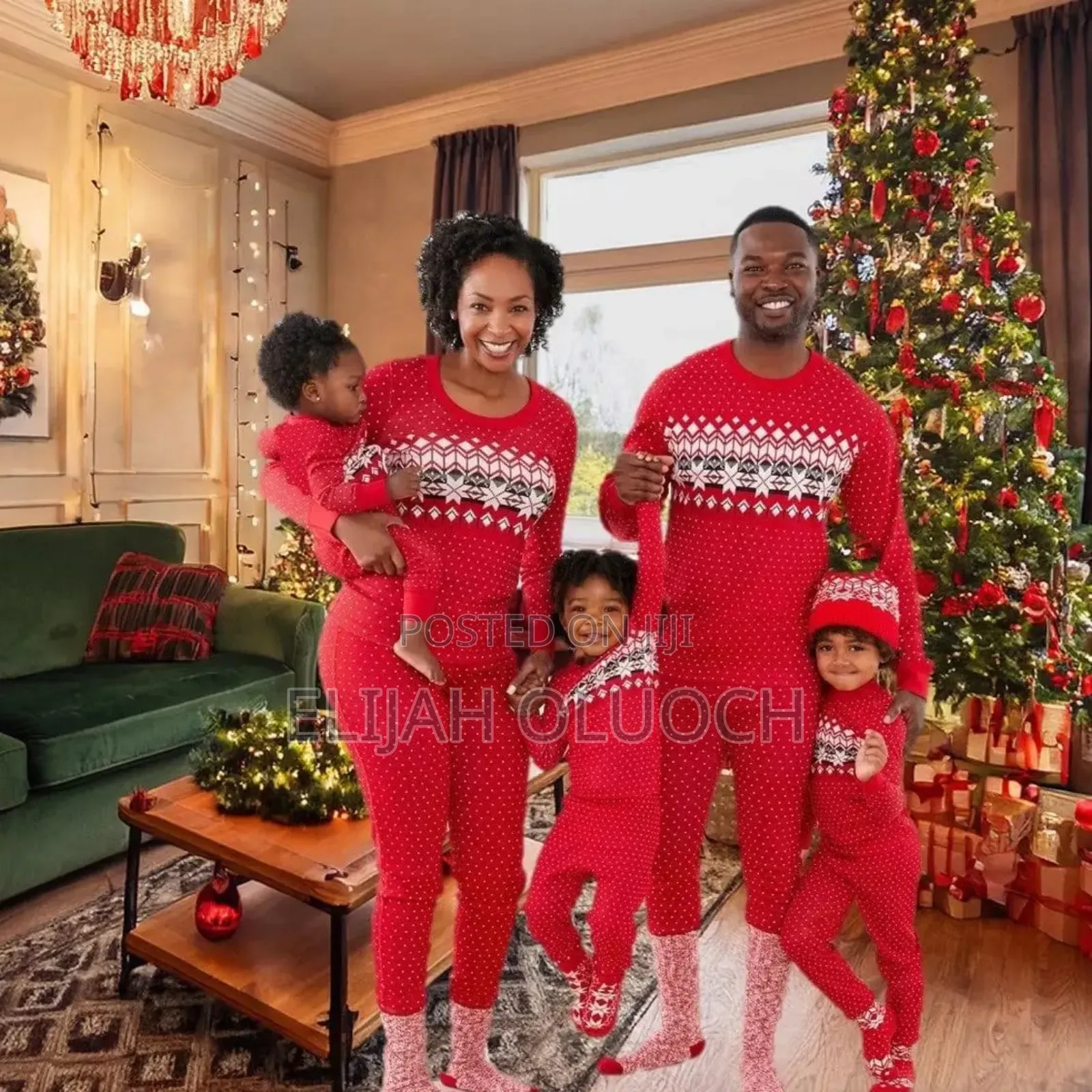 Red Family Matching Christmas Pajama Sets*