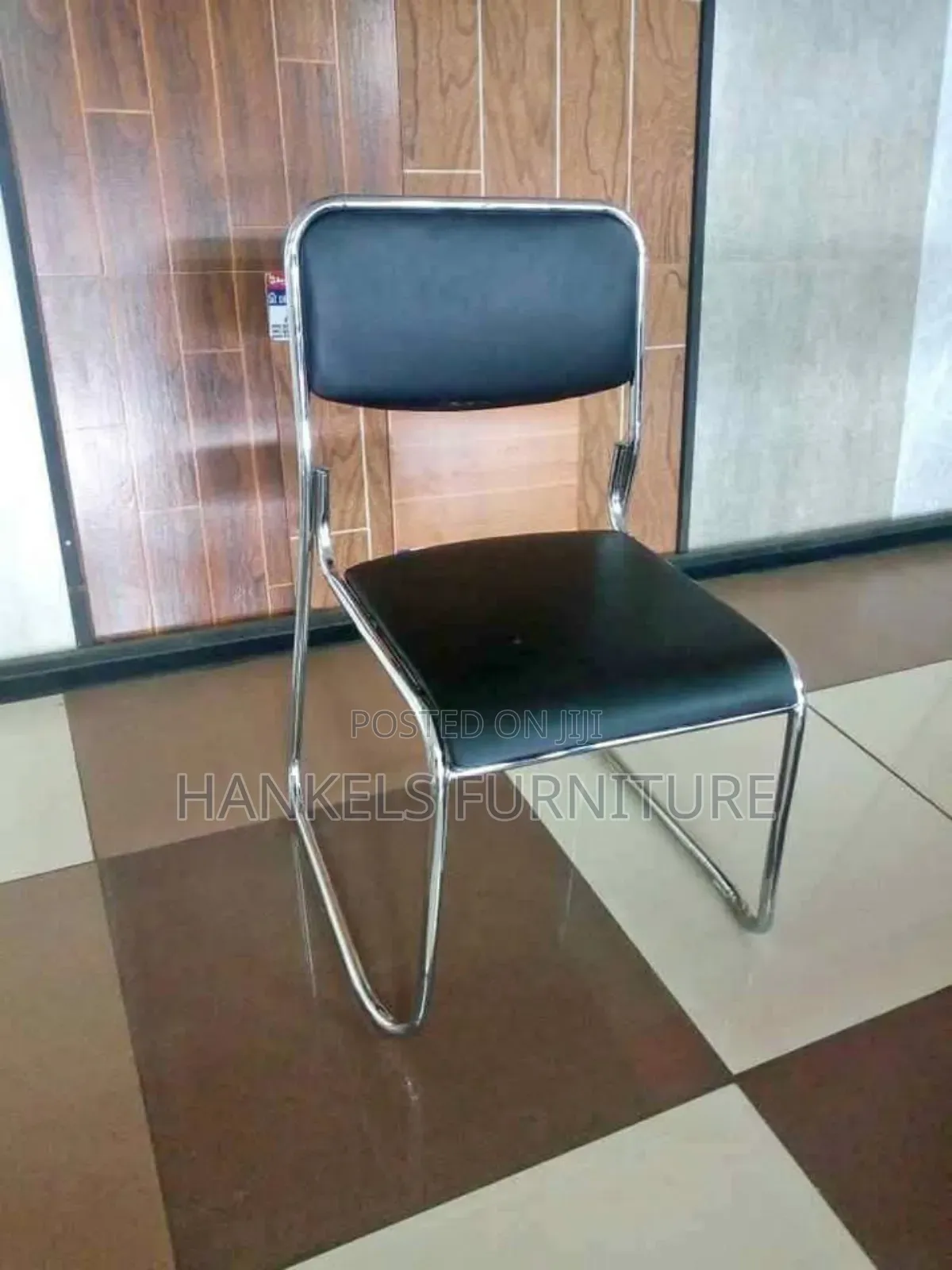 Chrome Visitor Office Chair – Sleek, Modern Seating for Guest