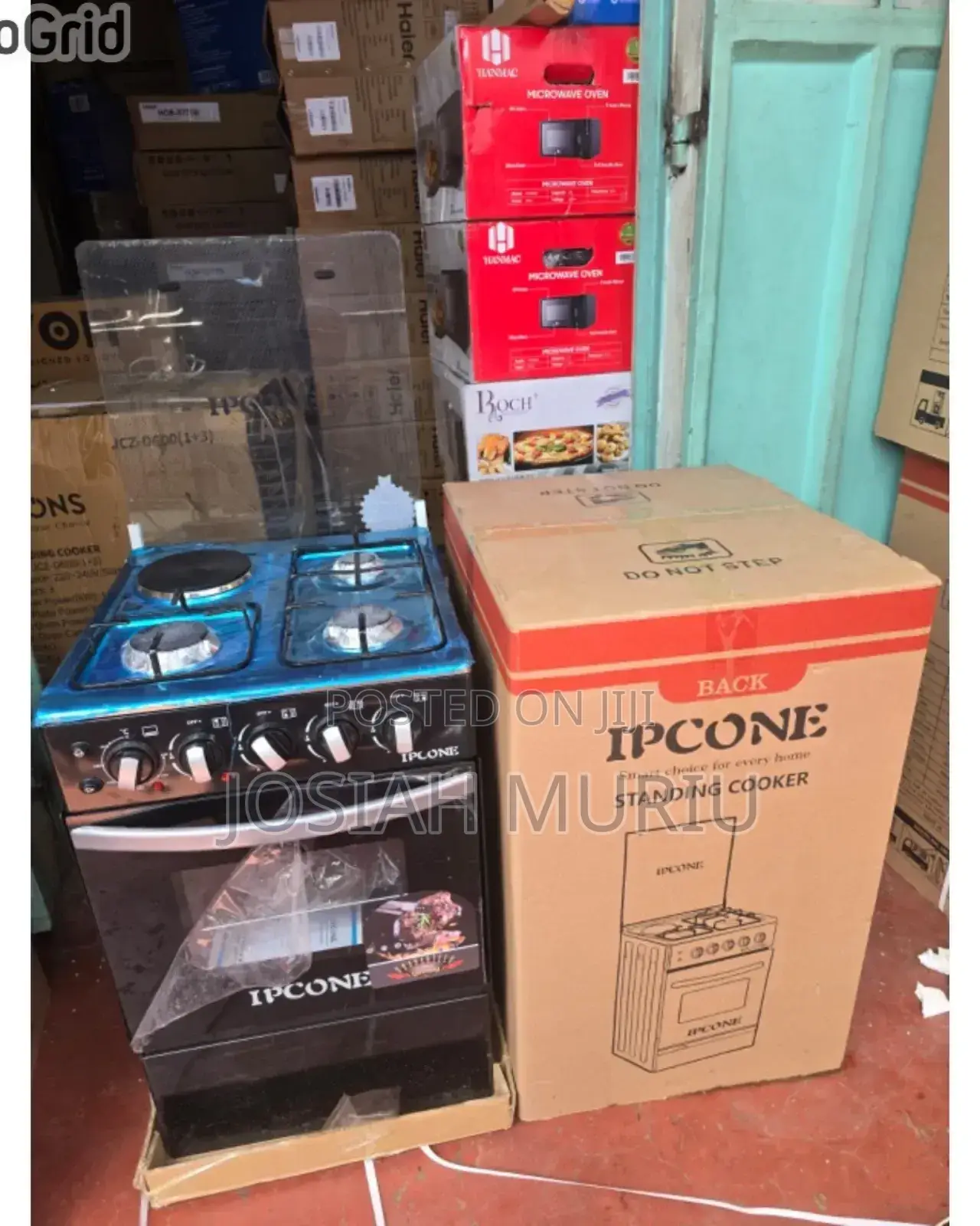 3 Gas Burner+1 Electric Plate Ipcone Cooker With an Electric Oven