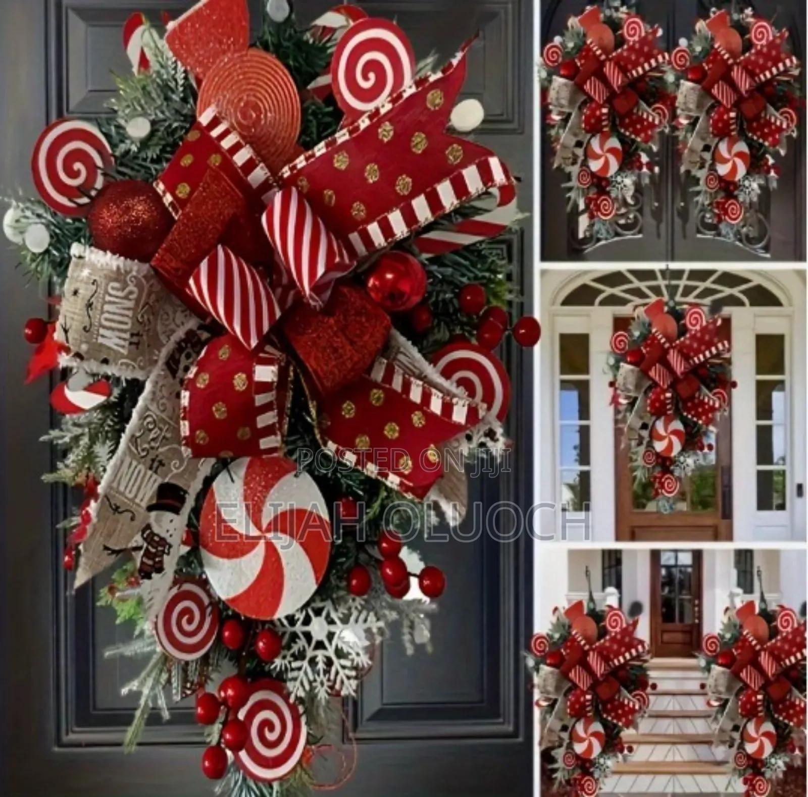 *Candy Cane Christmas Wreath