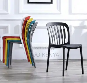 Home Chair; Stackable Colorful High-Back Polypropylene Chair