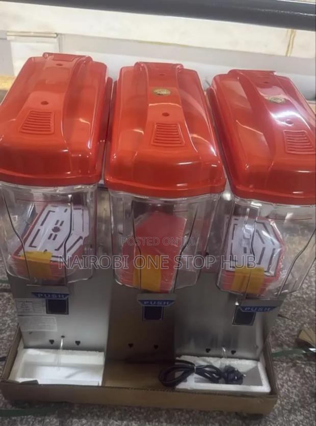 Commercial Electric Triple Juice Dispenser. - main view