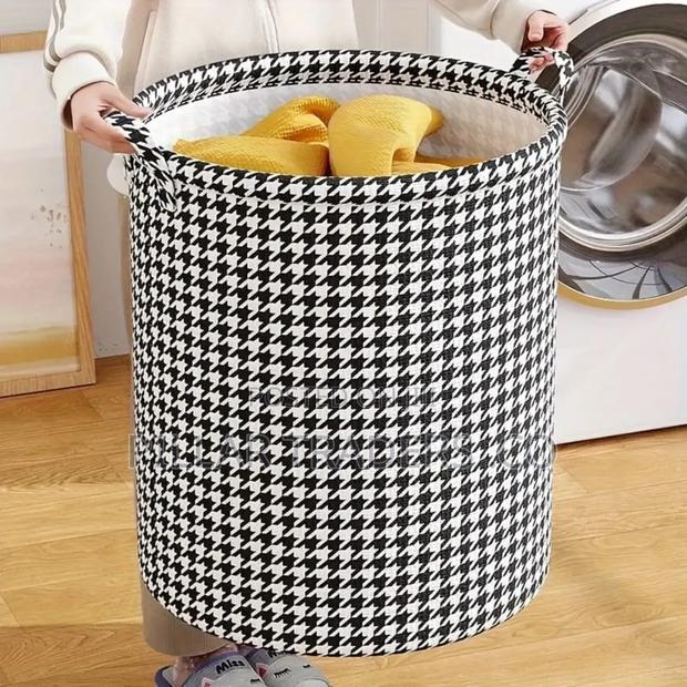 Houndstooth Laundry Hamper - thumbnail 3