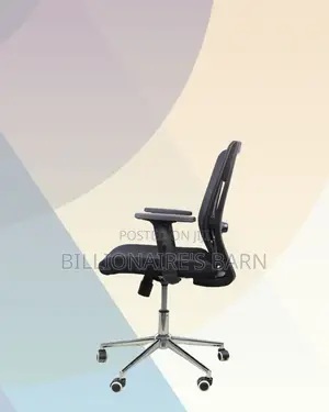 Stylish Mid-Back Office Seat | Chrome Base, Modern Look