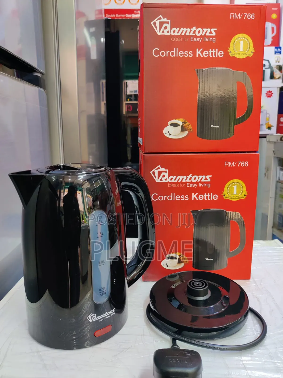 Ramtons Kettle Cordless Black 1.7l Rm766
