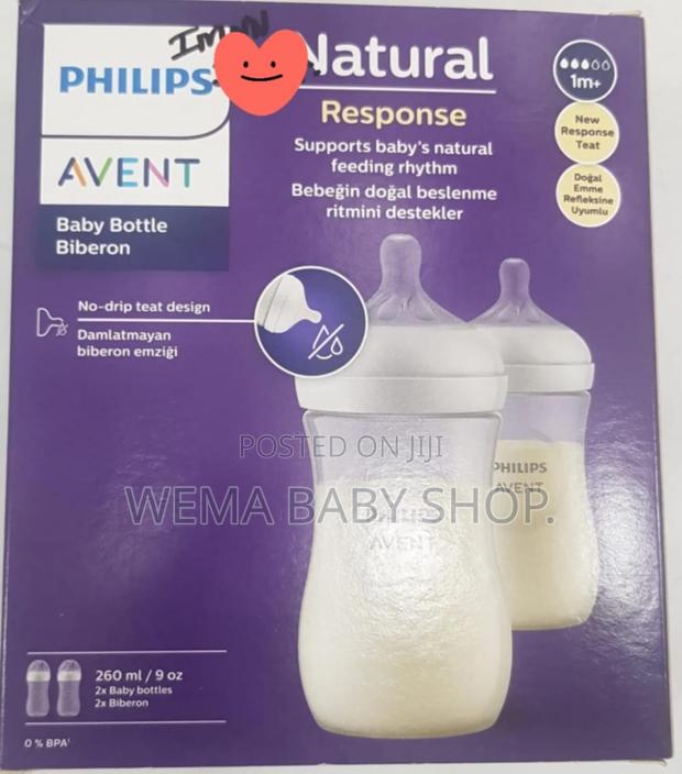 Twin Pack Philips Avent Natural Response Bottles With Airfree Vents. - thumbnail 3