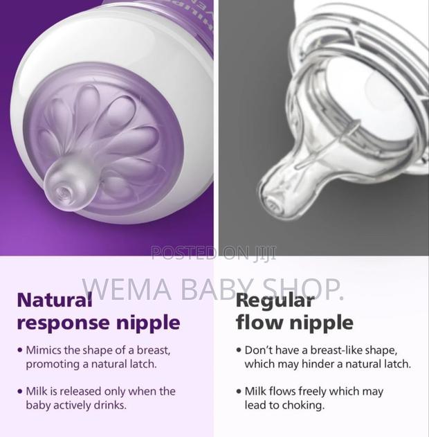 Twin Pack Philips Avent Natural Response Bottles With Airfree Vents. - thumbnail 6