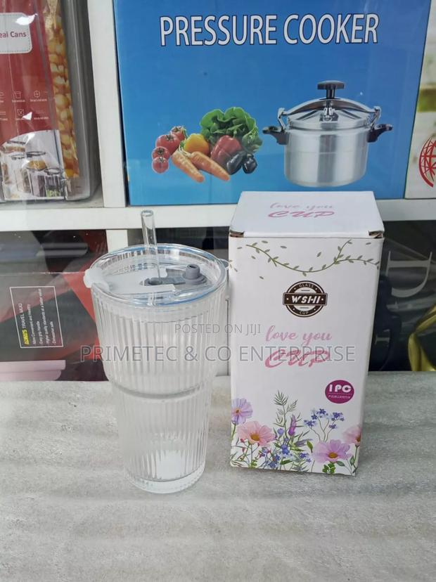 Glass Antispill Cup With a Glass Straw - thumbnail 2