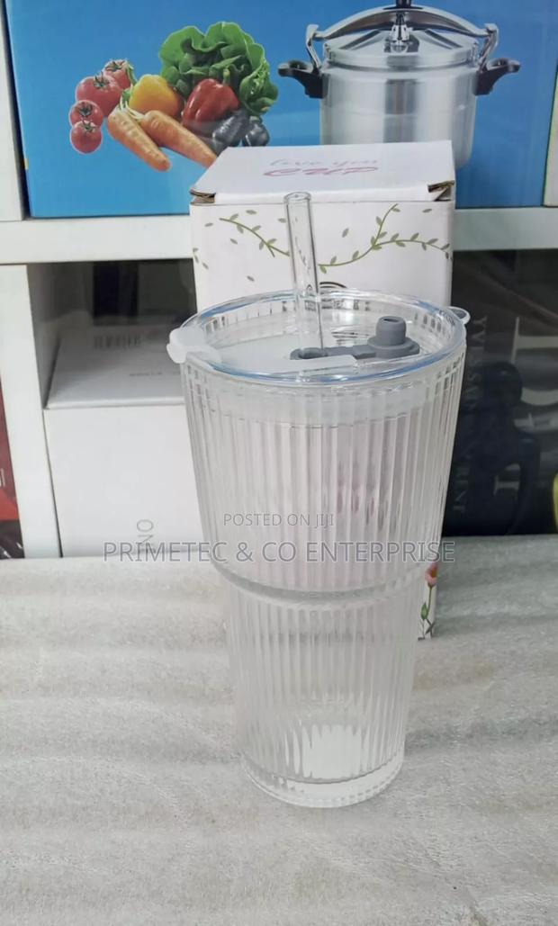 Glass Antispill Cup With a Glass Straw - thumbnail 3