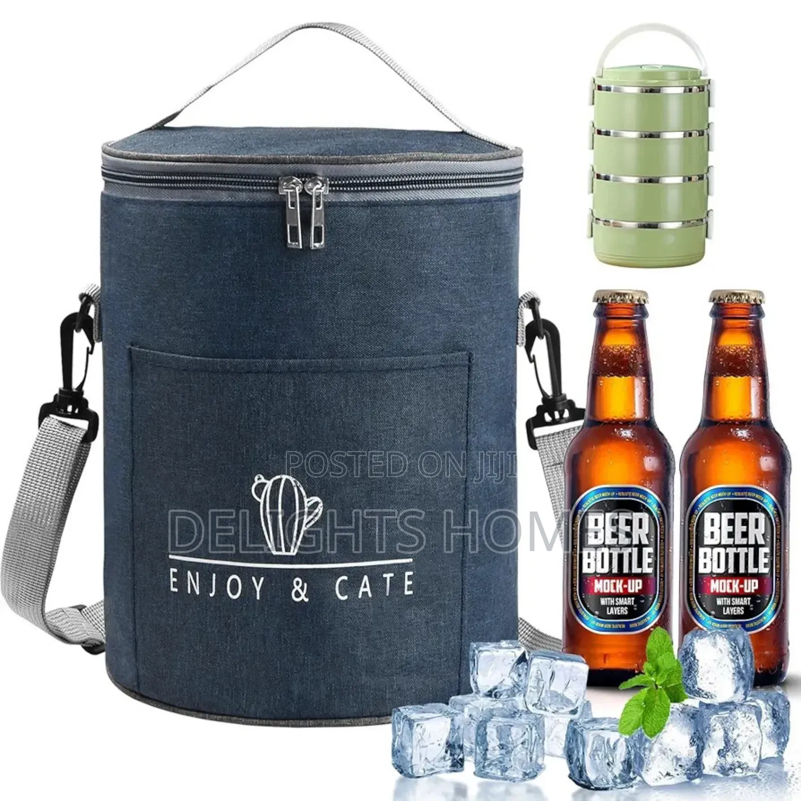 Insulated Round Lunch Bag_haw