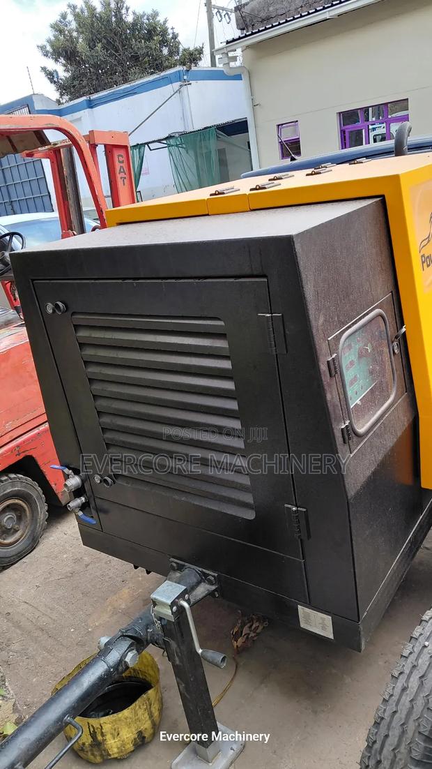 Commercial Diesel Air Compressor for Industrial Use With Accessories.