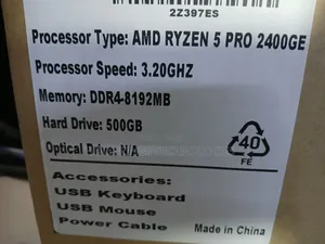 New Desktop Computer HP 8GB AMD Ryzen 5 HDD 500GB