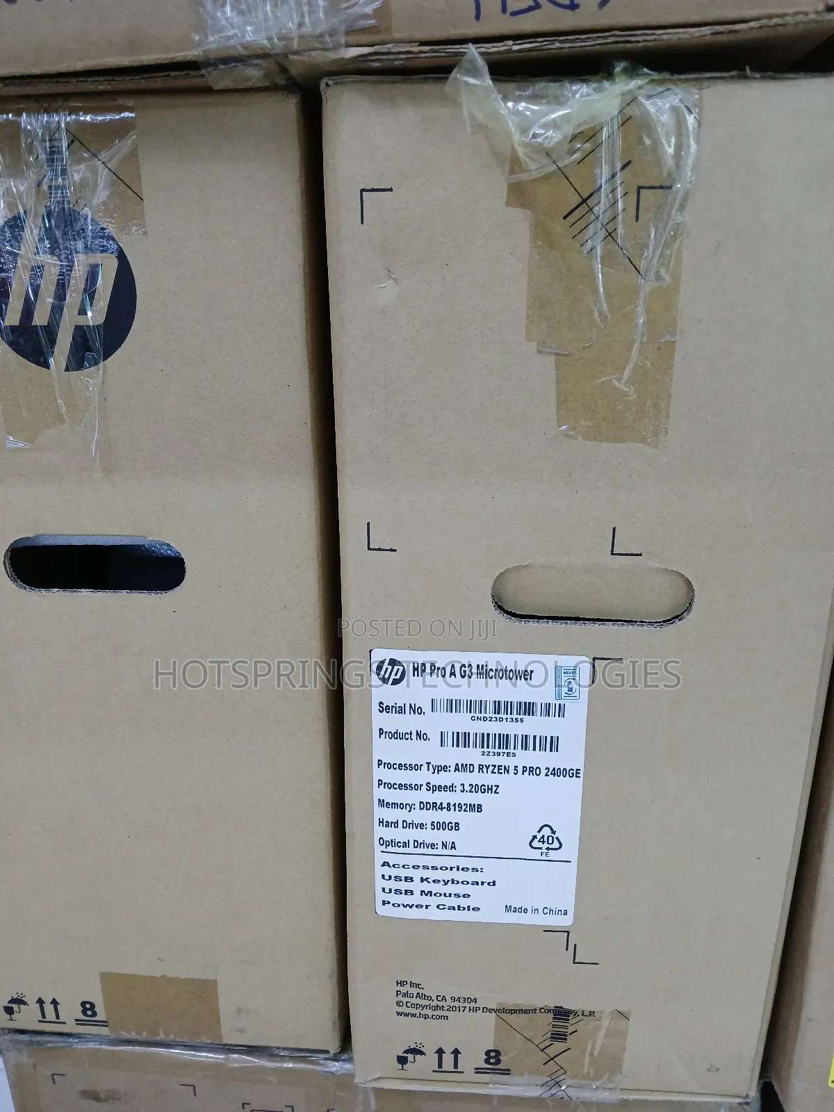 New Desktop Computer HP 8GB AMD Ryzen 5 HDD 500GB