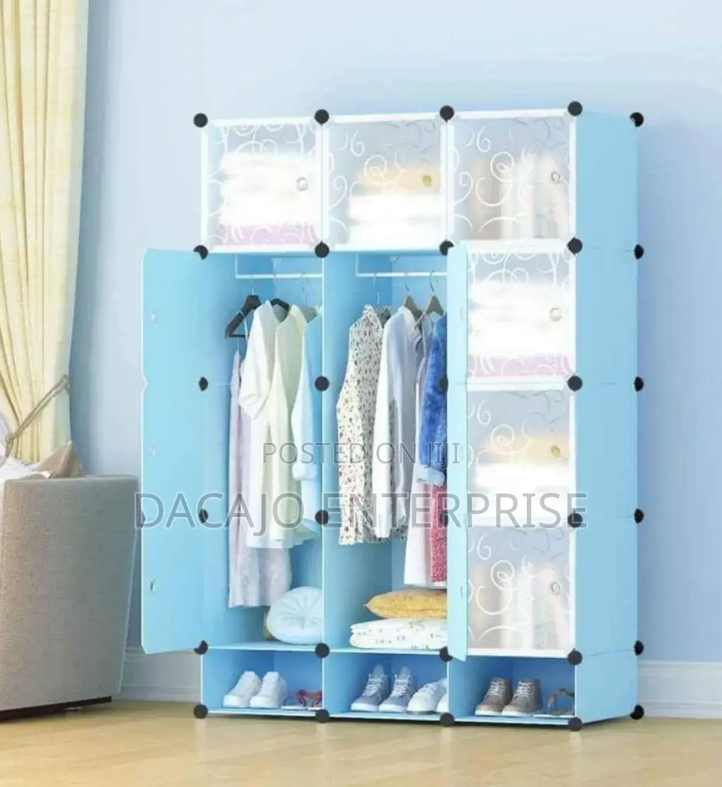 Quality Plastic Wardrobe 3 Column Available
