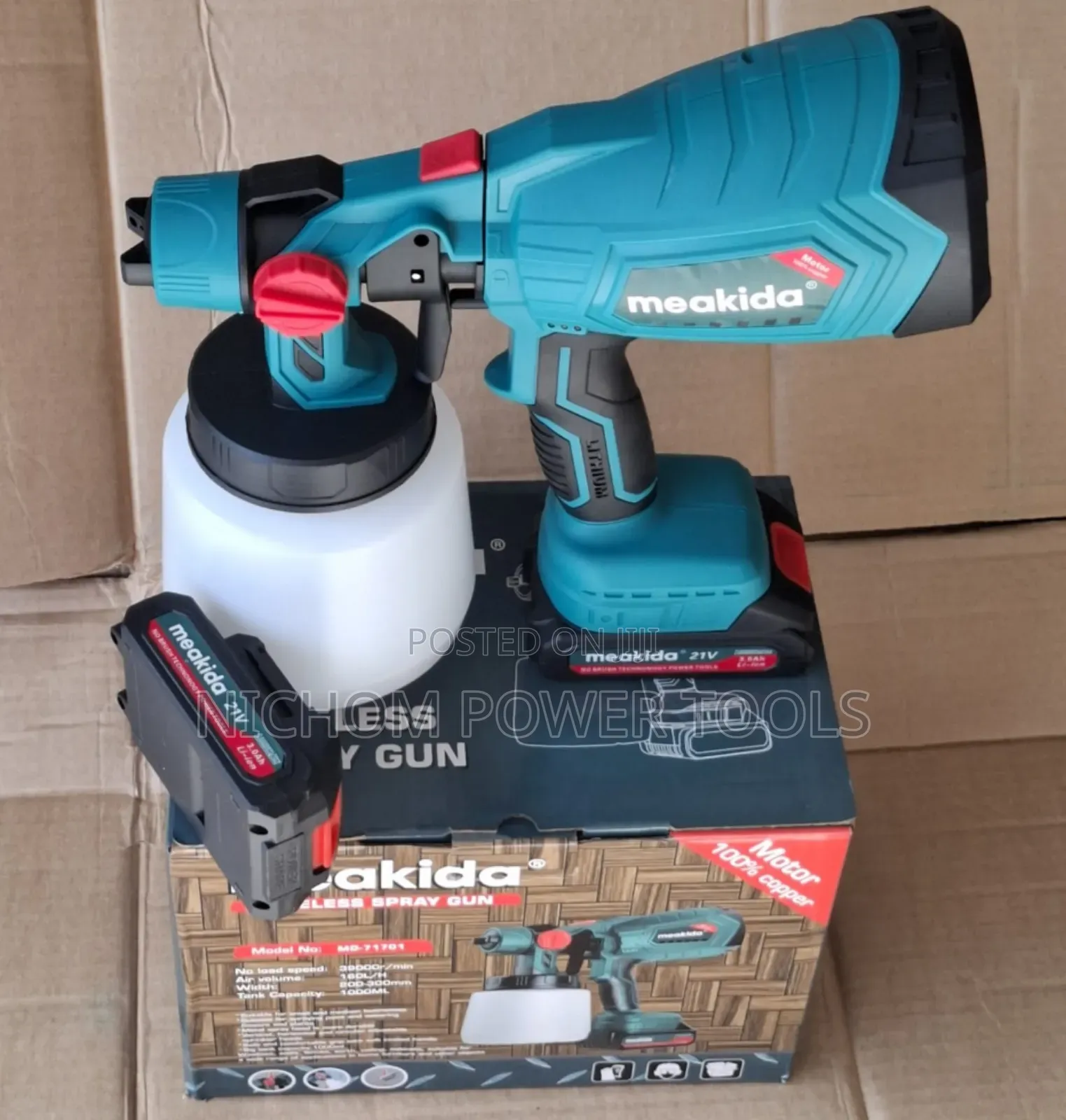 Meakida Cordless Spray Gun/Cordless Paint Sprayer
