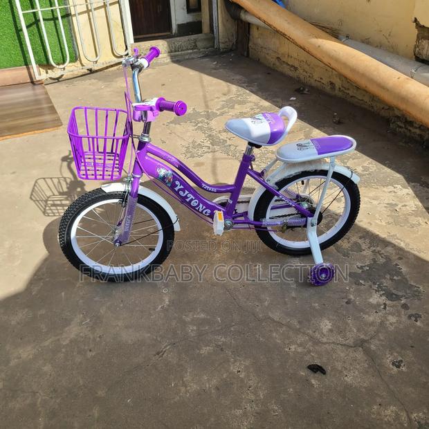 Princess Bike With Training Wheels. Girls Bike.