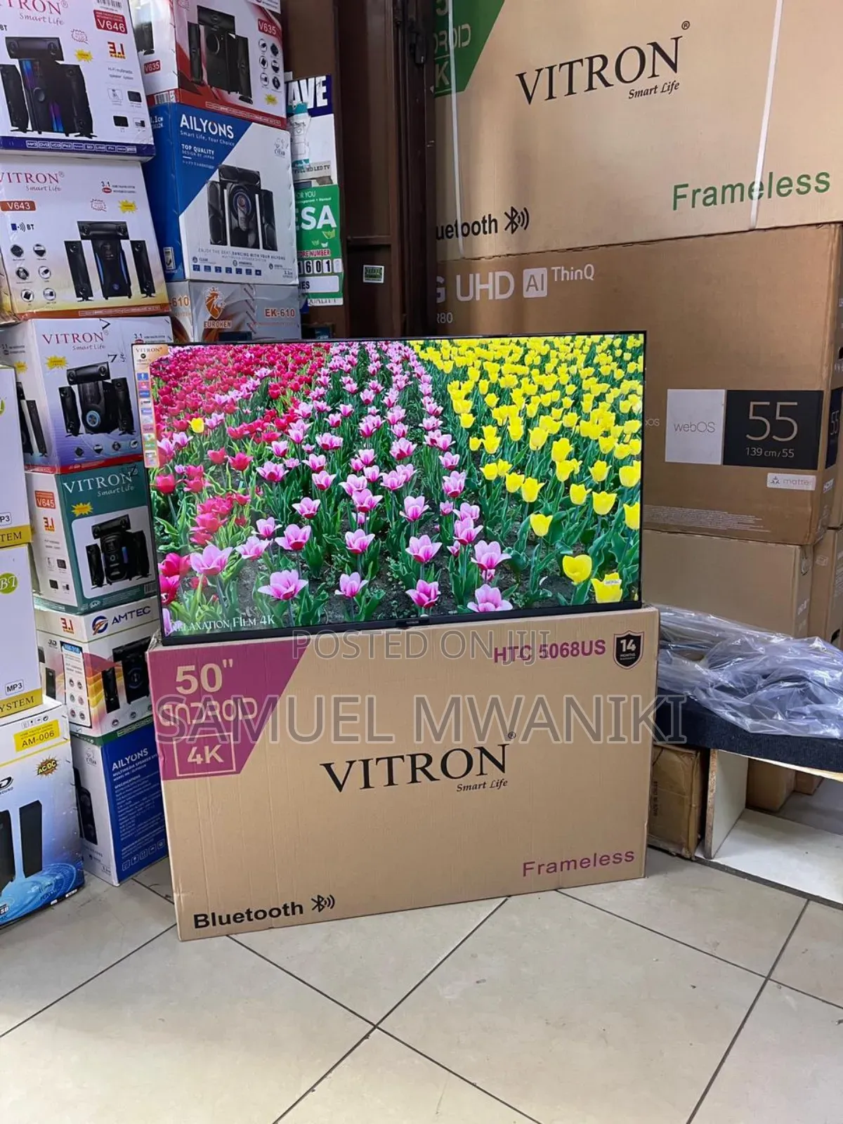Vitron 50′′ Uhd Smart Android Frameless Design Bluetooth New Model