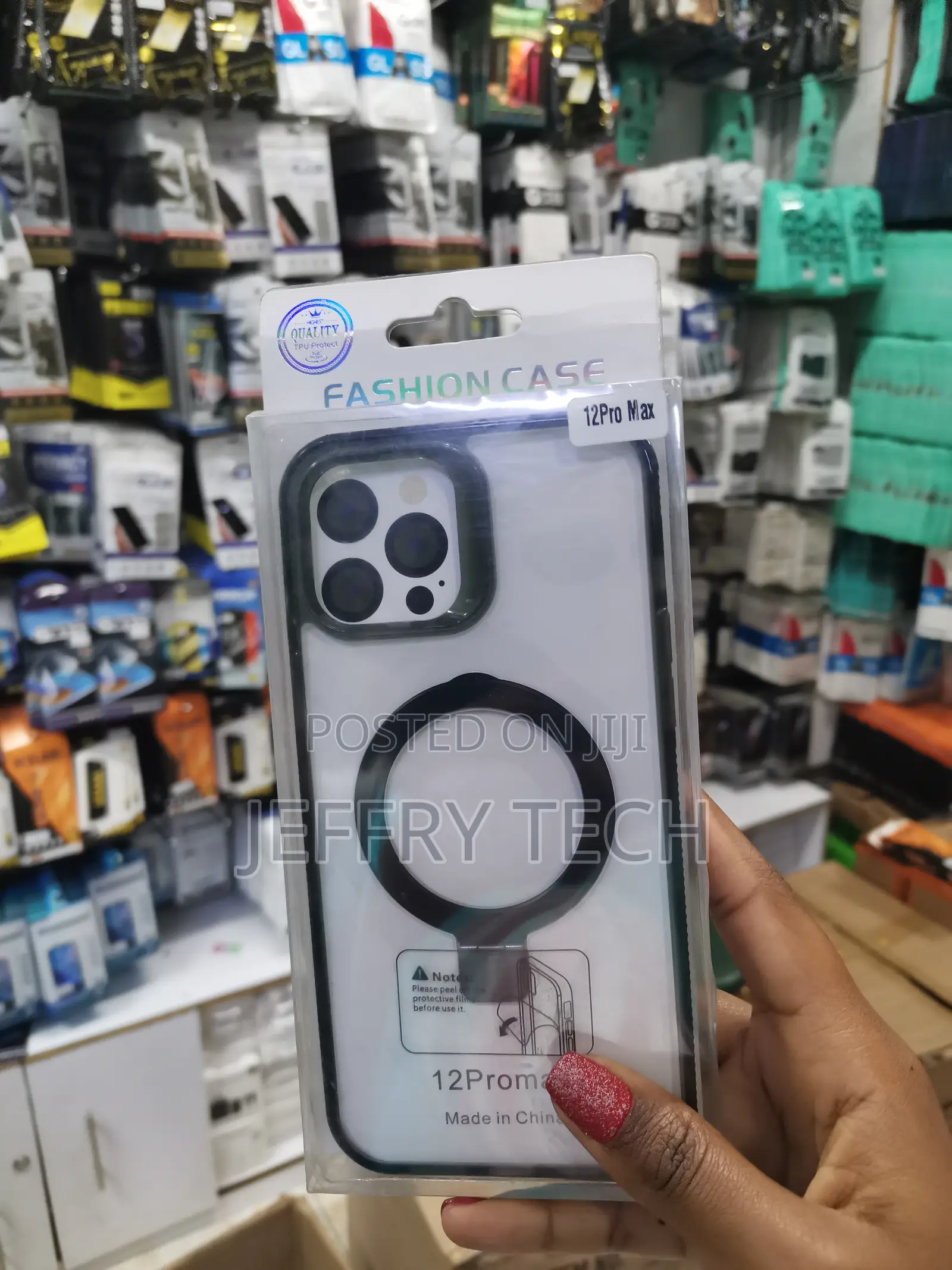 Dieerr iPhone 12 Pro Max Clear Case With Magnetic Invisible Stand