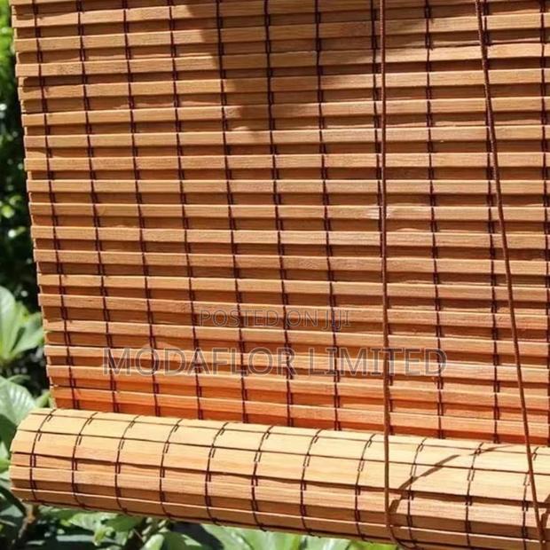 Bamboo Window Shades . Heat Sun Control - main view