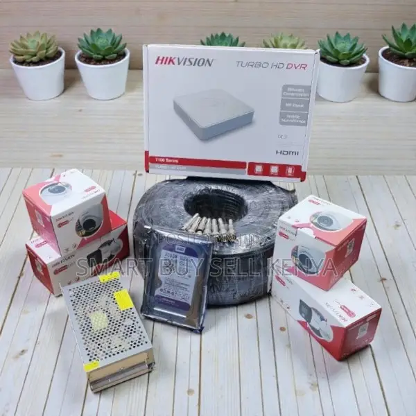 4 Channel DVR Smart Hybrid Colored Night Vision CCTV Set