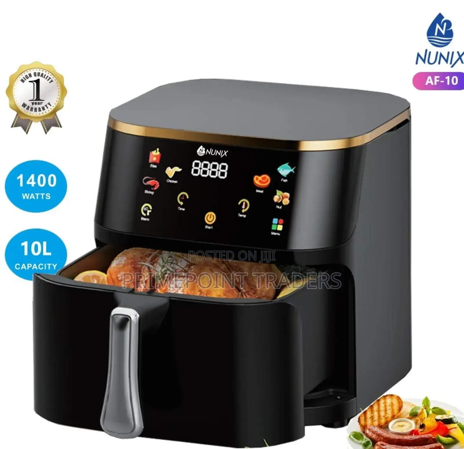 Nunix Xl 10l Oil-Free Cooker With Rotisserie