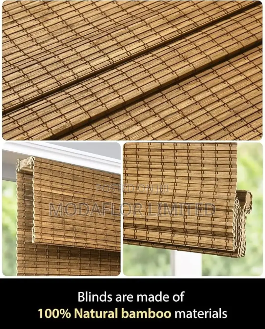 Rustic Bamboo Roller Blinds . Natural Look