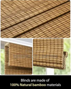 Rustic Bamboo Roller Blinds . Natural Look