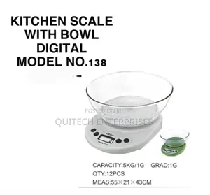 Digital Kitchen Scale 1g to 5kg With Bowl/Digital Weight Scale