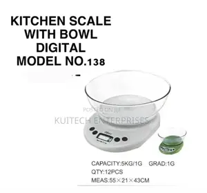 Digital Kitchen Scale 1g to 5kg With Bowl/Digital Weight Scale