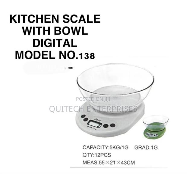 Digital Kitchen Scale 1g to 5kg With Bowl/Digital Weight Scale