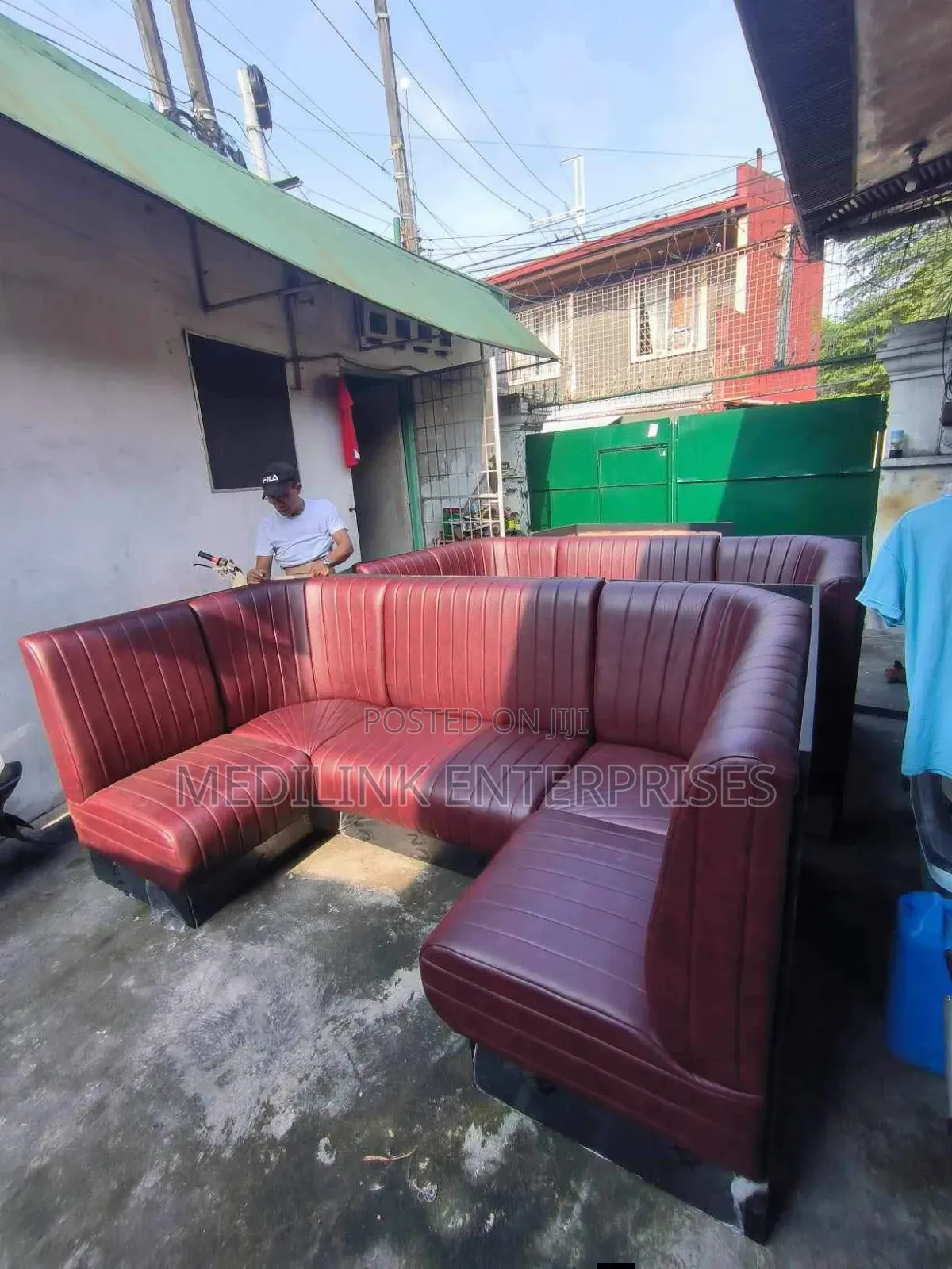L-Shape Restaurants Sofa Bench