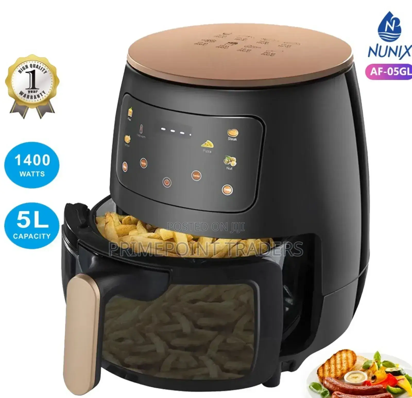 “New Model Nunix 5-Litres Airfryer – Your Everyday Kitchen Essential”