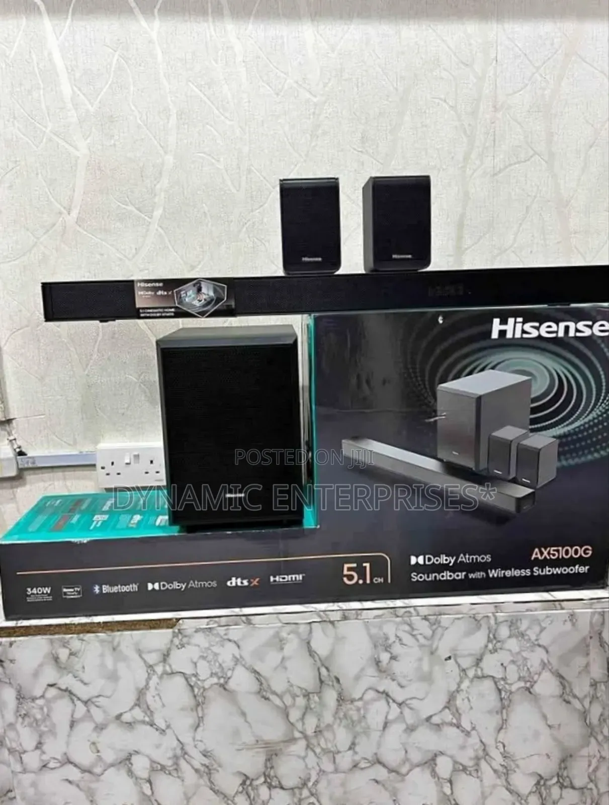 Hisesne Sound Bar 340 Watts With Doulbyatmos