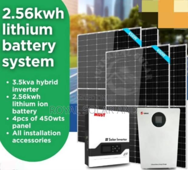 3.2kw Solar System With 2.56kw Lithium Battery 26v - main view