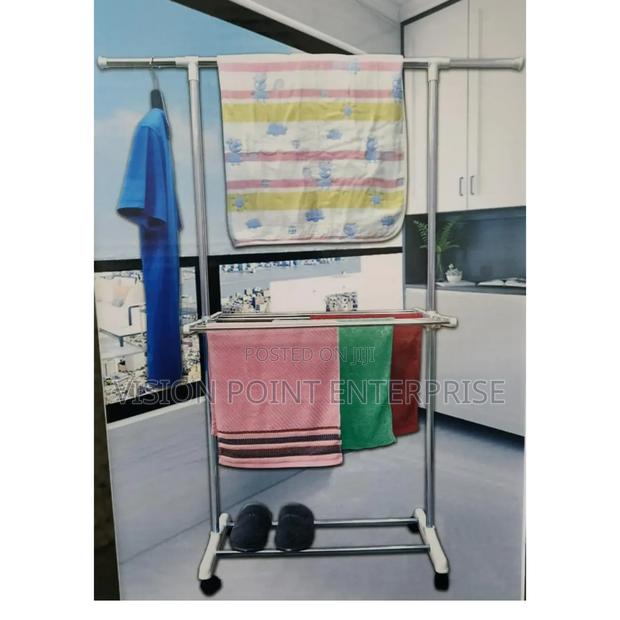 Floor Coat Rack, Stainless Steel Hanger. - main view