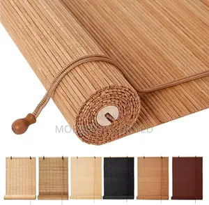 Premium Outdoor Roll-Up Bamboo Shades – Heat Control Style