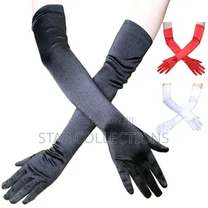 Long Satin Gloves