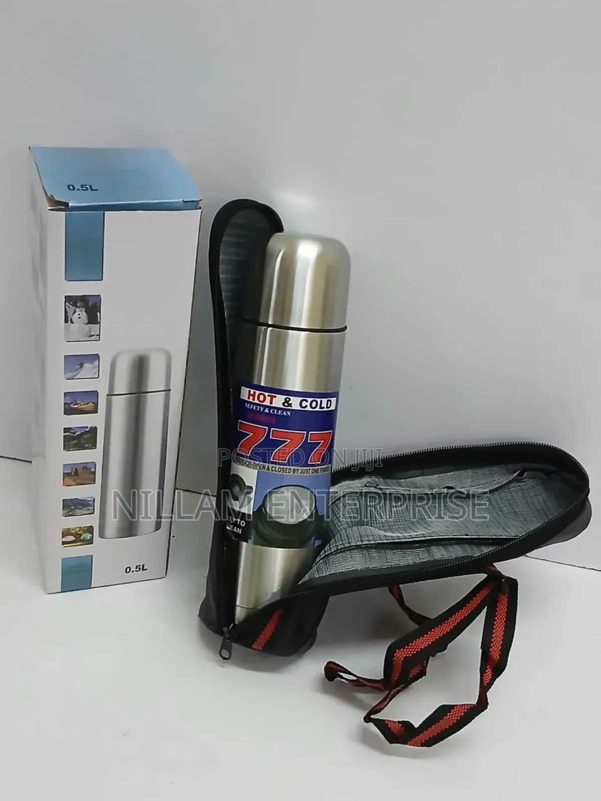 Hot and Cold Stainless Steel Flask With Bag 500ml