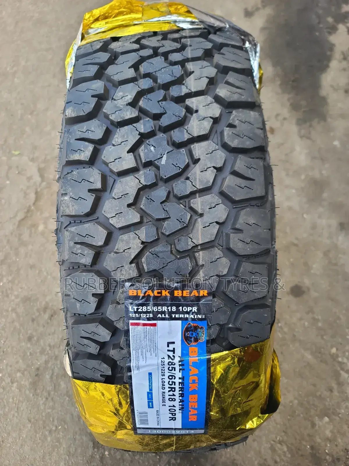 285/65r18 Black Bear Tyres L/T10pr All Terrain