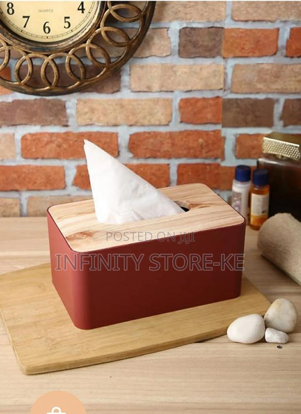 Bamboo Lid Tissue Holder - main view