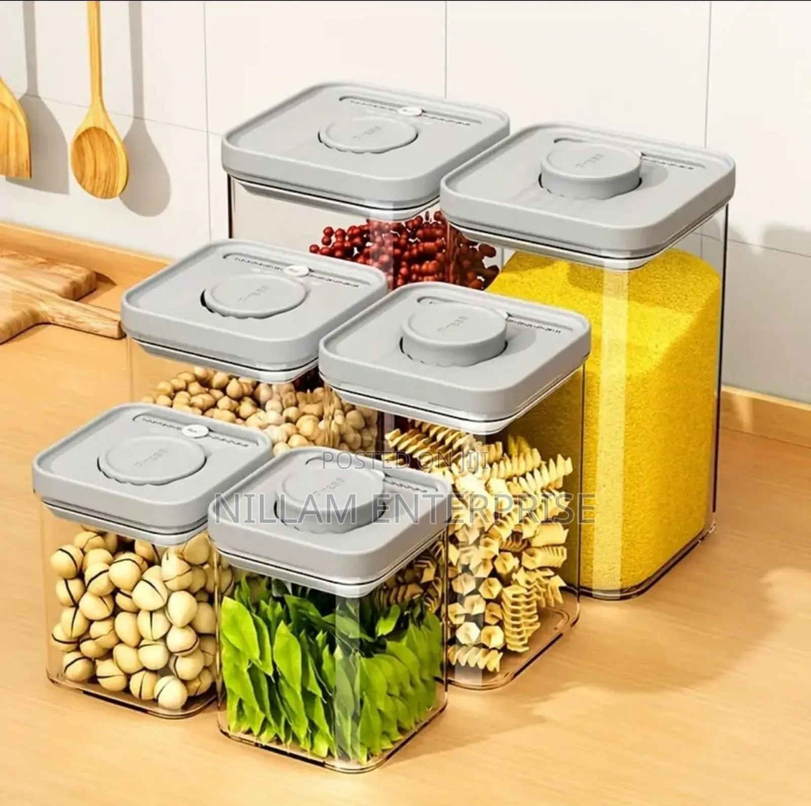 *3 PCS Airtight Press-to-Seal Food Storage Container With Lid*