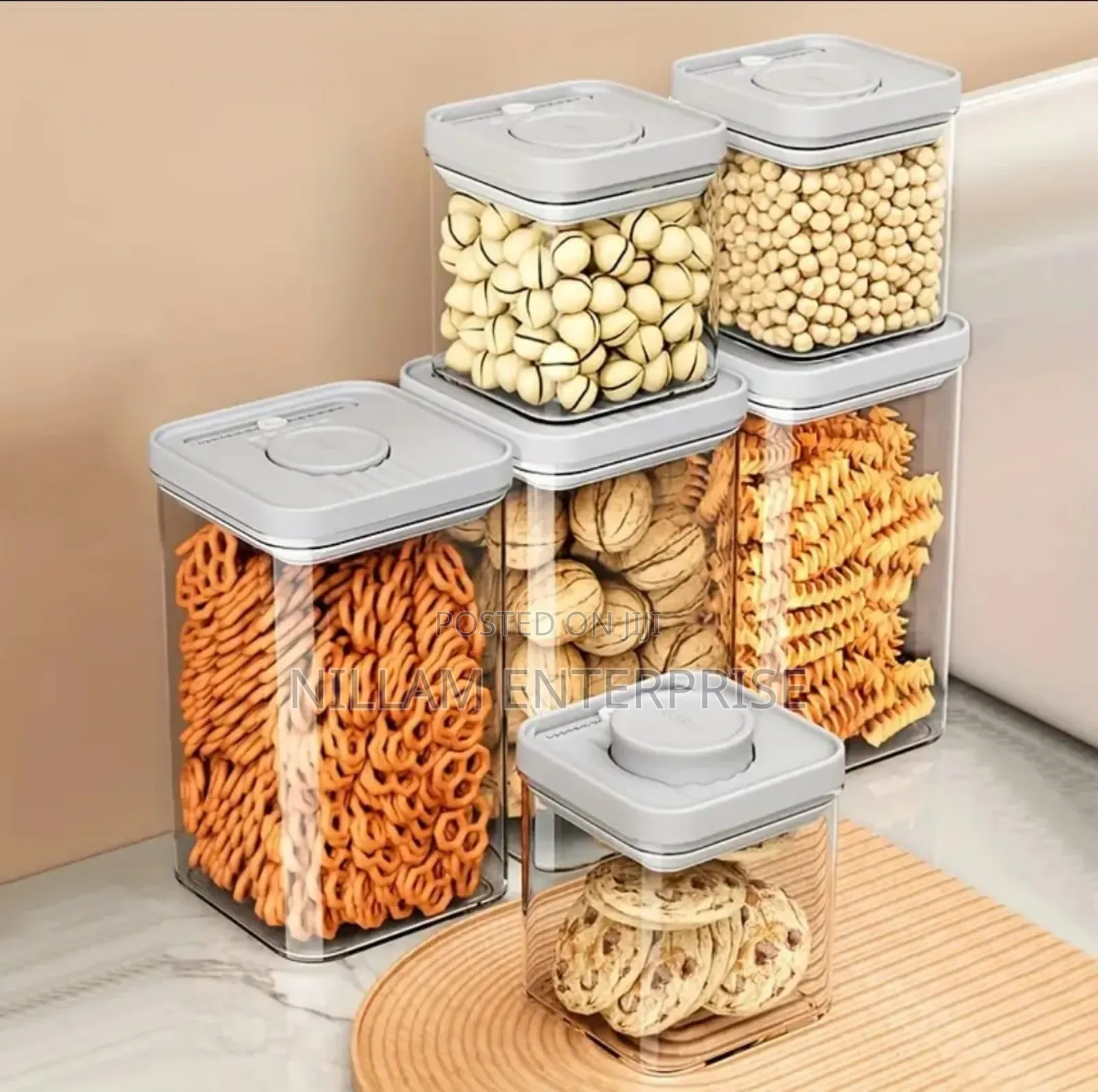 *3 PCS Airtight Press-to-Seal Food Storage Container With Lid*
