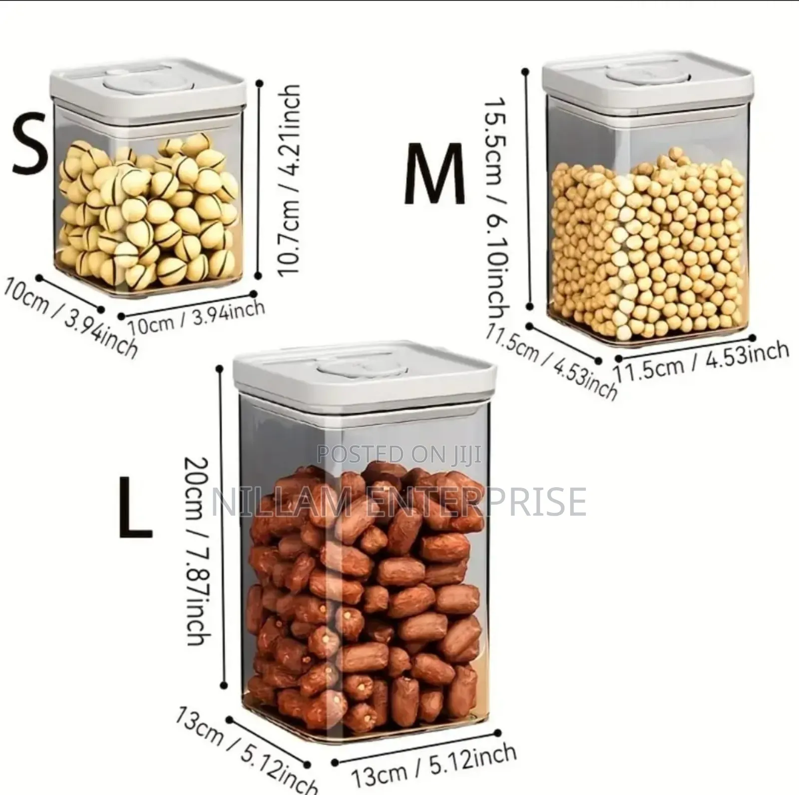 *3 PCS Airtight Press-to-Seal Food Storage Container With Lid*