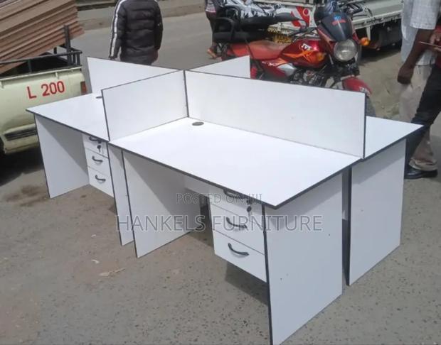 4-Way Co-Working Office Desk – Modern, Spacious Durable - main view