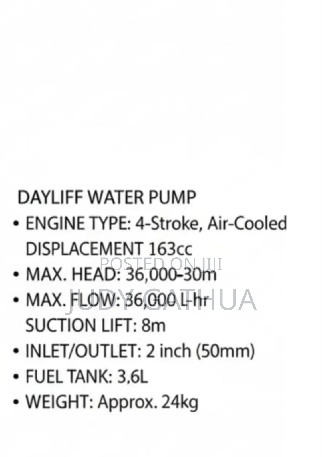 Dayliff Water Pump Petrol