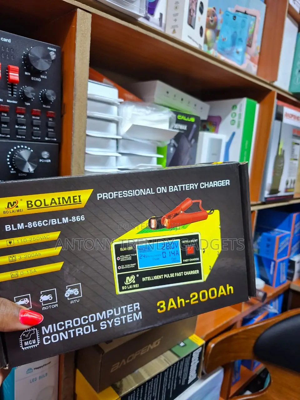 Bolaimei 12v/24v Automatic Pulse Repair Fast Charger With Lcd