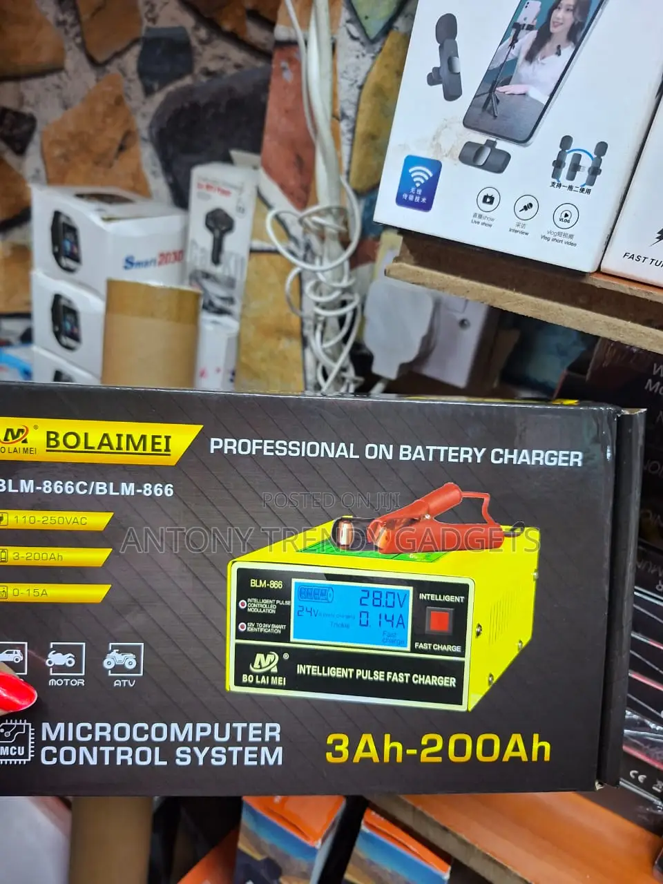Bolaimei 12v/24v Automatic Pulse Repair Fast Charger With Lcd