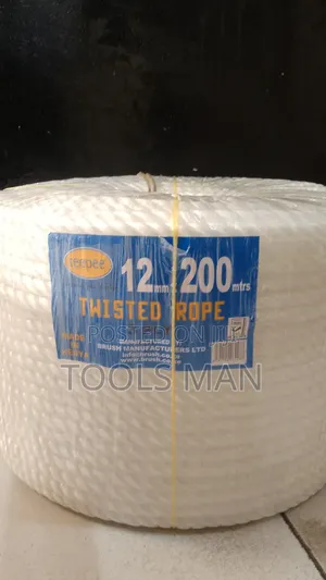 12mm 3-Ply Twisted Polythene Rope Teepee. 12mm×200m Nylon Rope.